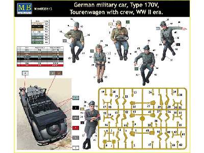 Mercedes Benz 170 V z figurkami - II Wojna Światowa - zdjęcie 3