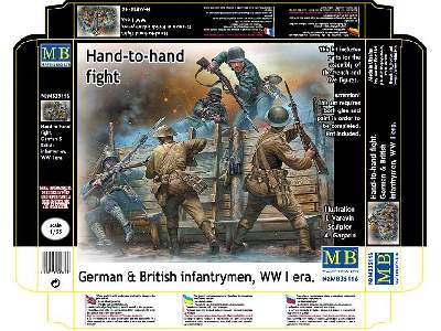 Niemiecka i brytyjska piechota - walka wręcz - I W.Ś. - zdjęcie 2