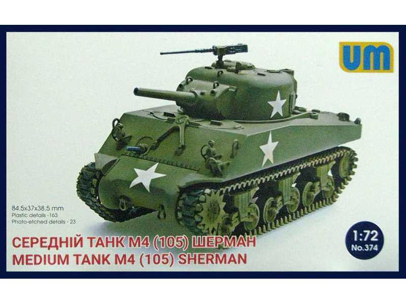 Sherman M4(105) - amerykański czołg średni - zdjęcie 1 Sherman M4(105) - amerykański czołg średni - zdjęcie 1