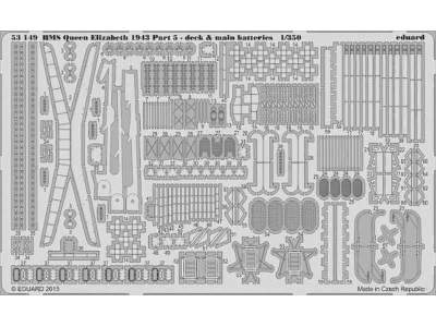 HMS Queen Elizabeth 1943 pt 5 - deck & main batteries 1/350 - Tr - zdjęcie 1