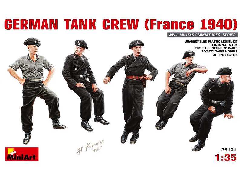 Niemieccy czołgiści - Francja 1940 - zdjęcie 1 Niemieccy czołgiści - Francja 1940 - zdjęcie 1