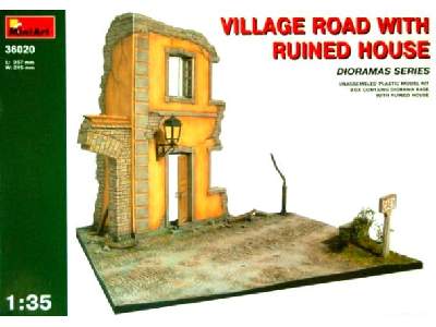 Diorama Wiejska droga z ruinami domu - zdjęcie 1