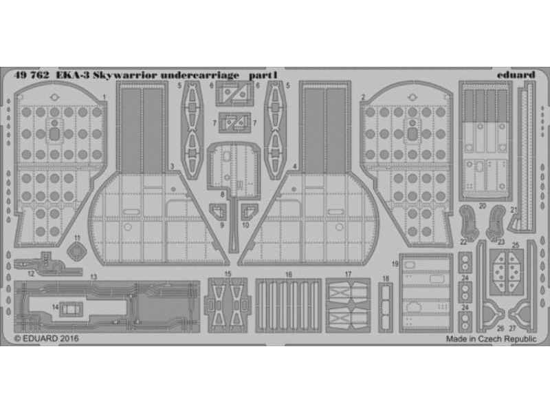 EKA-3 Skywarrior undercarriage 1/48 - Trumpeter - zdjęcie 1 EKA-3 Skywarrior undercarriage 1/48 - Trumpeter - zdjęcie 1