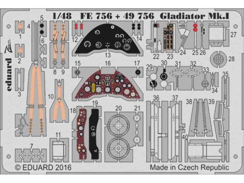 Gladiator Mk. I interior 1/48 - Merit - zdjęcie 1