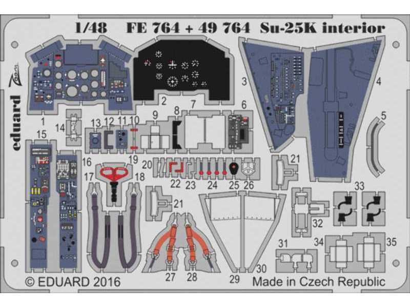 Su-25K interior 1/48 - Smer - zdjęcie 1 Su-25K interior 1/48 - Smer - zdjęcie 1