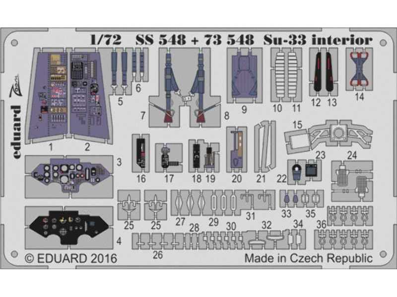 Su-33 interior 1/72 - Trumpeter - zdjęcie 1 Su-33 interior 1/72 - Trumpeter - zdjęcie 1