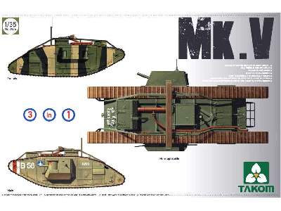 Mark V 3 in 1 - ciężki czołg - I W.Ś. - zdjęcie 1