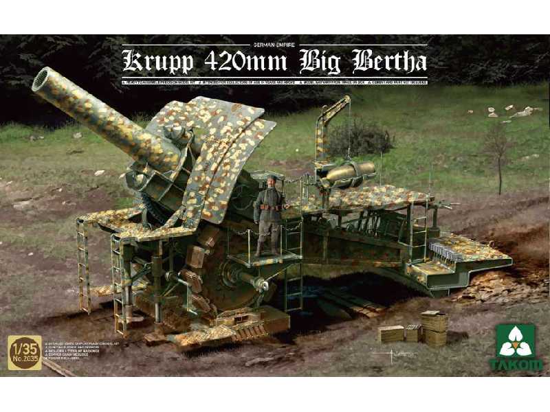 Krupp 420mm Gruba Berta - niemiecki ciężki moździerz - zdjęcie 1