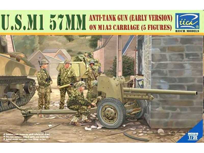 M1 57mm M1A3 - amerykańskie działo przeciwpancerne wczesne - zdjęcie 1