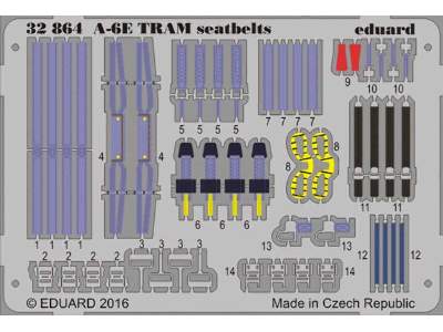 A-6E TRAM seatbelts 1/32 - Trumpeter - zdjęcie 1