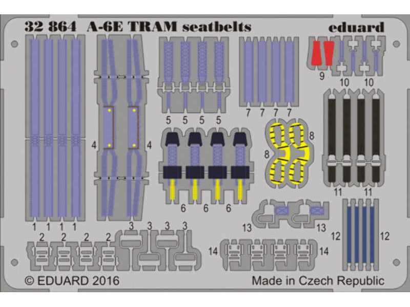 A-6E TRAM seatbelts 1/32 - Trumpeter - zdjęcie 1 A-6E TRAM seatbelts 1/32 - Trumpeter - zdjęcie 1