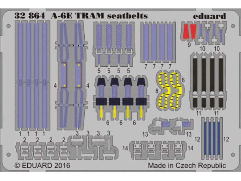 A-6E TRAM seatbelts 1/32 - Trumpeter - zdjęcie 1