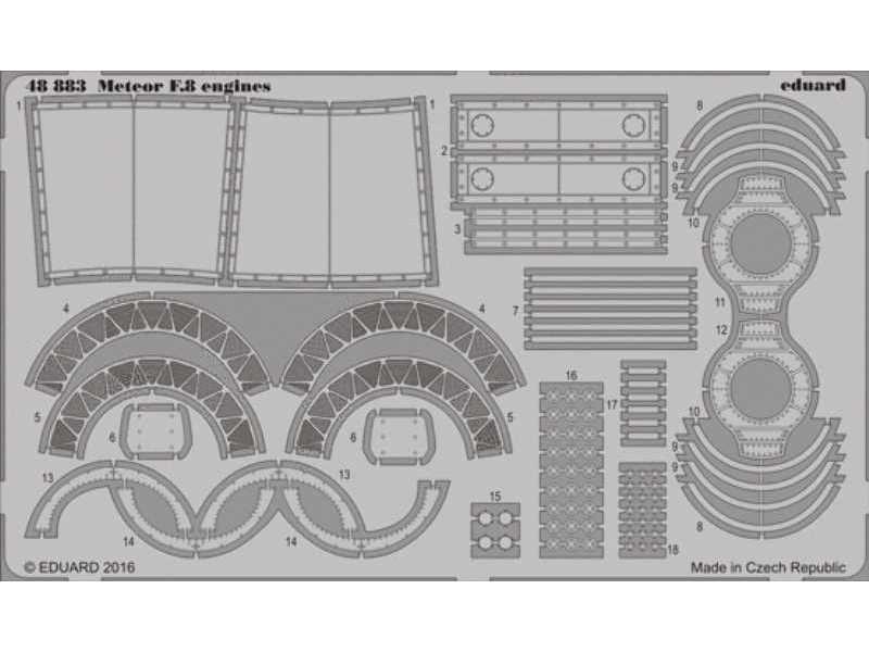 Meteor F.8 engines 1/48 - Airfix - zdjęcie 1