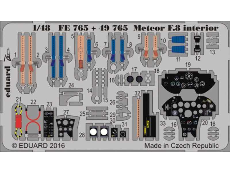 Meteor F.8 interior 1/48 - Airfix - zdjęcie 1