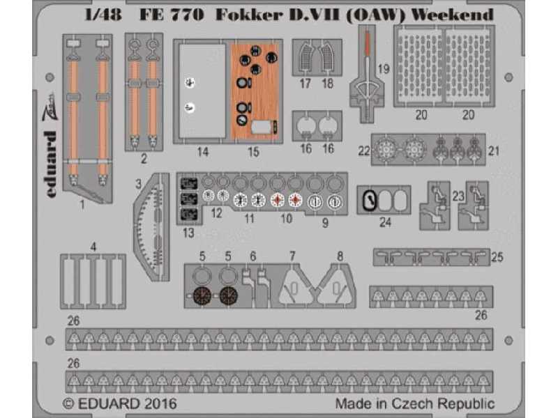 Fokker D. VII OAW Weekend 1/48 - Eduard - zdjęcie 1 Fokker D. VII OAW Weekend 1/48 - Eduard - zdjęcie 1