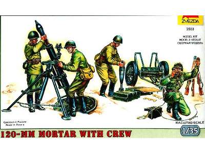 Sowiecki moździerz 120mm z obsługą - zdjęcie 1