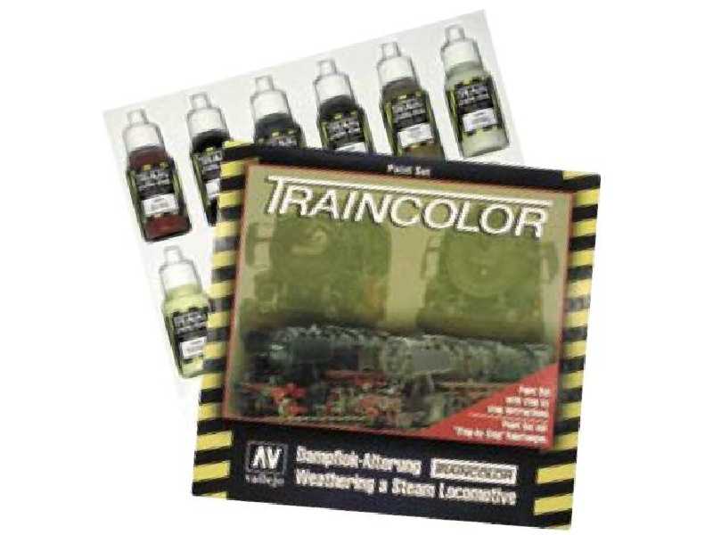 Zestaw farb do malowania pociągów Train Color - 9 szt. - zdjęcie 1 Zestaw farb do malowania pociągów Train Color - 9 szt. - zdjęcie 1
