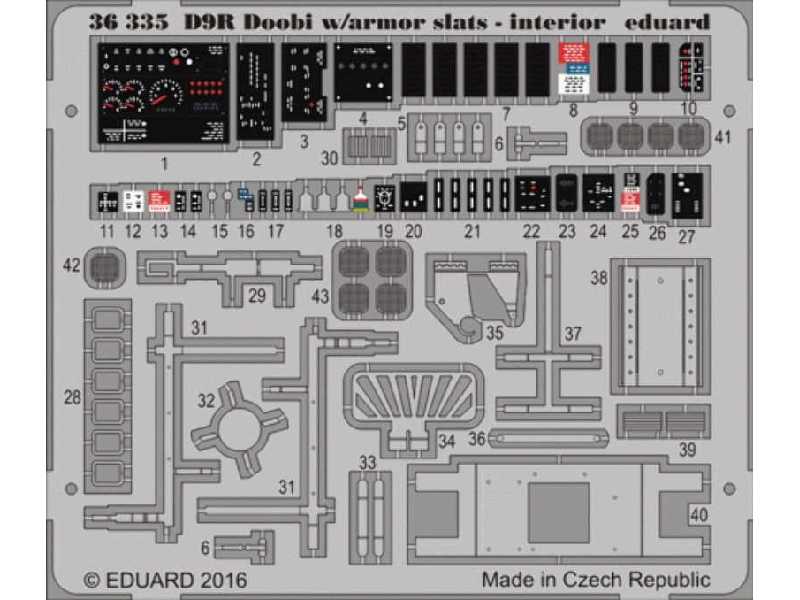 D9R Doobi w/  armor slats - interior 1/35 - Meng - zdjęcie 1