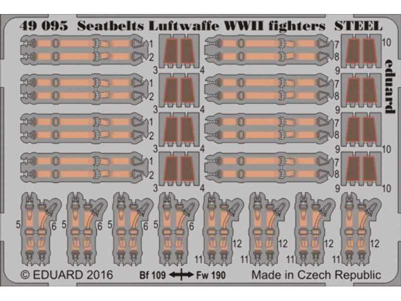 Seatbelts Luftwaffe WWII fighters STEEL 1/48 - zdjęcie 1 Seatbelts Luftwaffe WWII fighters STEEL 1/48 - zdjęcie 1