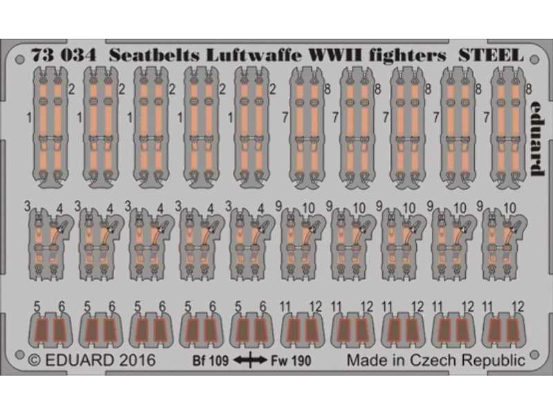 Seatbelts Luftwaffe WWII fighters STEEL 1/72 - zdjęcie 1