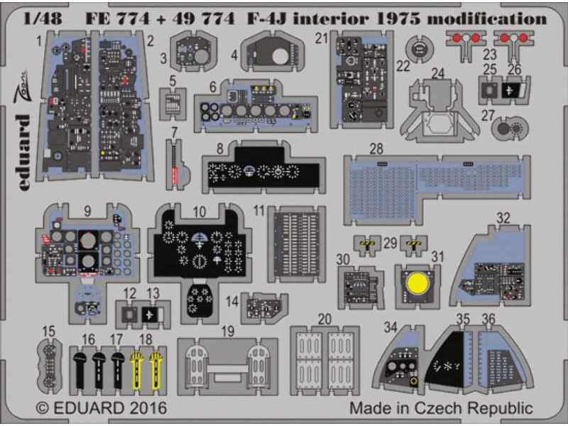 F-4J interior 1975 modification 1/48 - Academy - zdjęcie 1