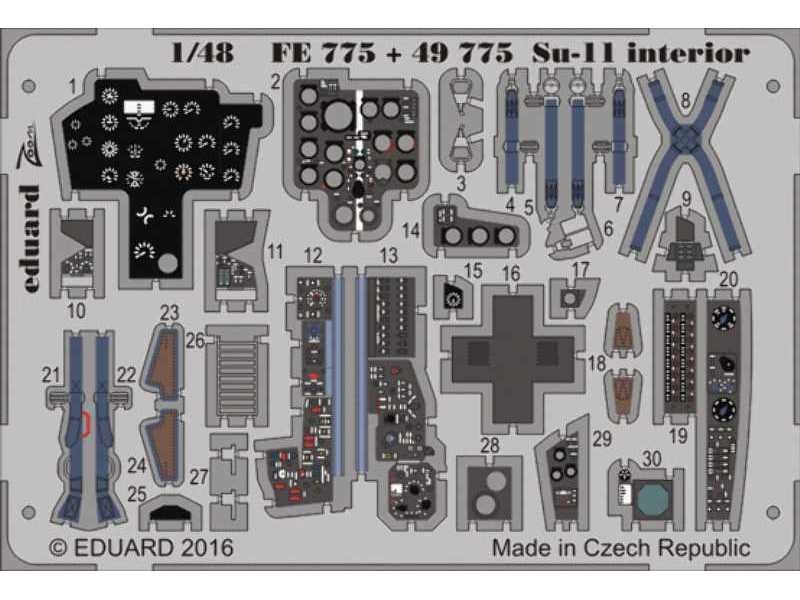 Su-11 interior 1/48 - Hobby Boss - zdjęcie 1