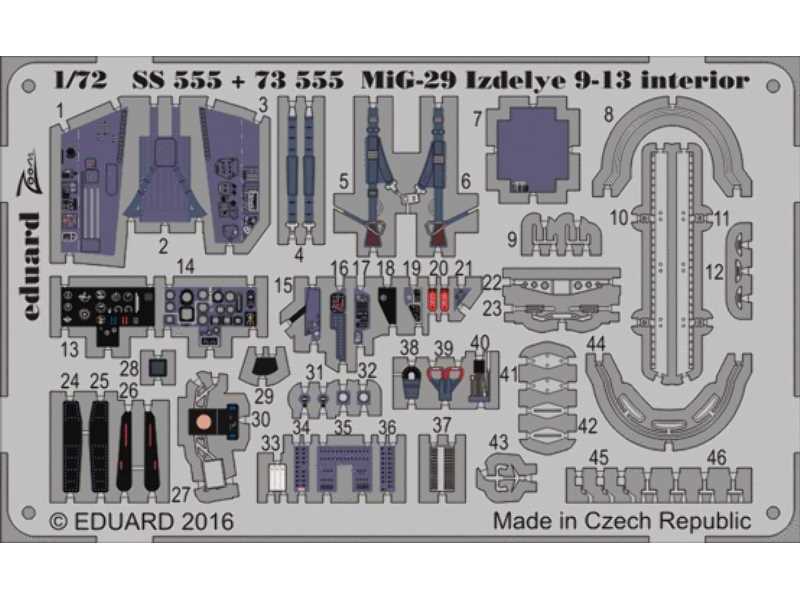 MiG-29 Izdelye 9-13 interior 1/72 - Zvezda - zdjęcie 1 MiG-29 Izdelye 9-13 interior 1/72 - Zvezda - zdjęcie 1