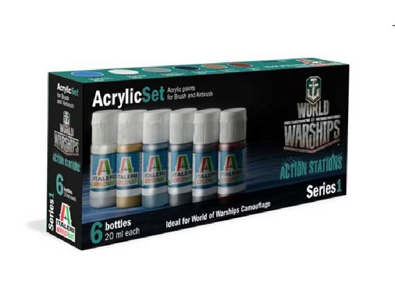 World of Warships - zestaw 6 farb akrylowych - zdjęcie 1 World of Warships - zestaw 6 farb akrylowych - zdjęcie 1