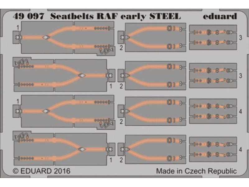 Seatbelts RAF early STEEL 1/48 - zdjęcie 1