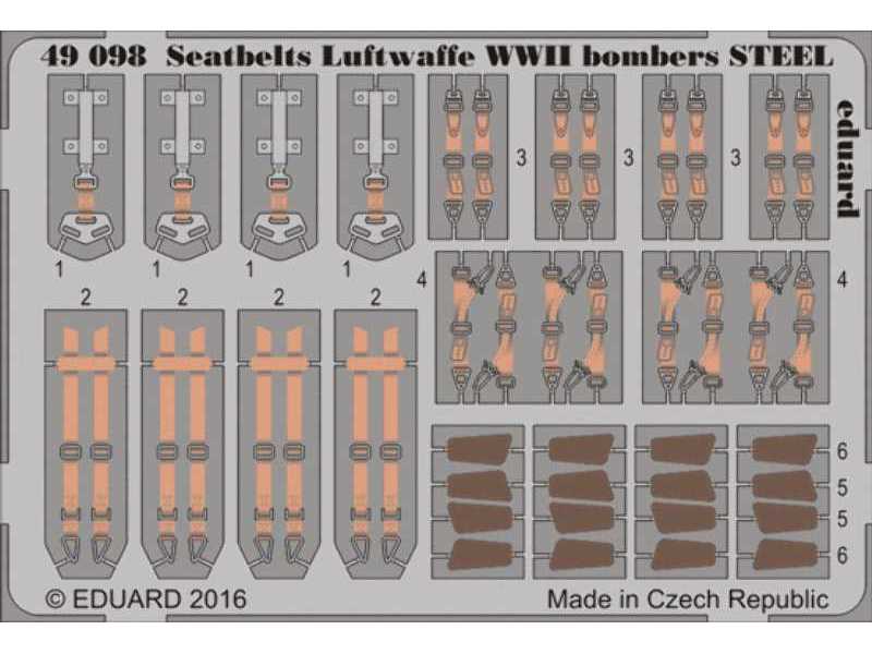 Seatbelts Luftwaffe WWII bombers STEEL 1/48 - zdjęcie 1 Seatbelts Luftwaffe WWII bombers STEEL 1/48 - zdjęcie 1