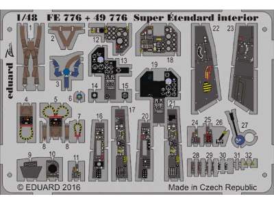 Super Étendard interior 1/48 - Kinetic - zdjęcie 1