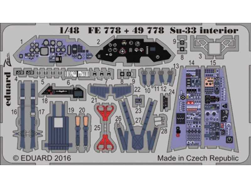 Su-33 interior 1/48 - Kinetic - zdjęcie 1