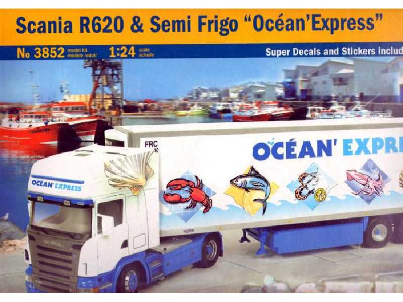 Ciągnik Scania R620 z naczepą Ocean Express - zdjęcie 1