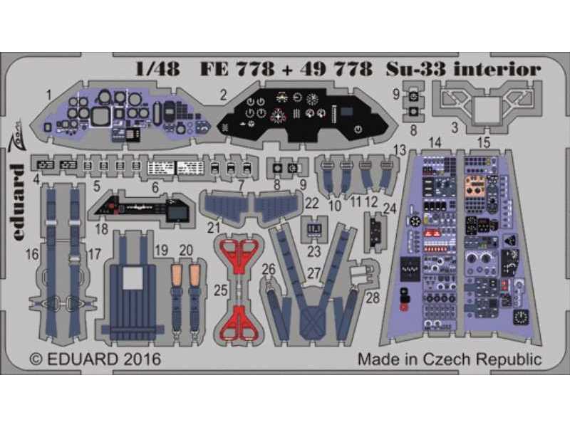 Su-33 interior 1/48 - Kinetic - zdjęcie 1 Su-33 interior 1/48 - Kinetic - zdjęcie 1