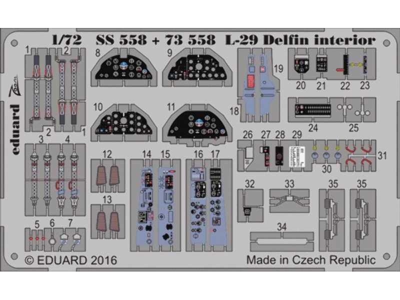 L-29 Delfin interior 1/72 - Amk - zdjęcie 1 L-29 Delfin interior 1/72 - Amk - zdjęcie 1
