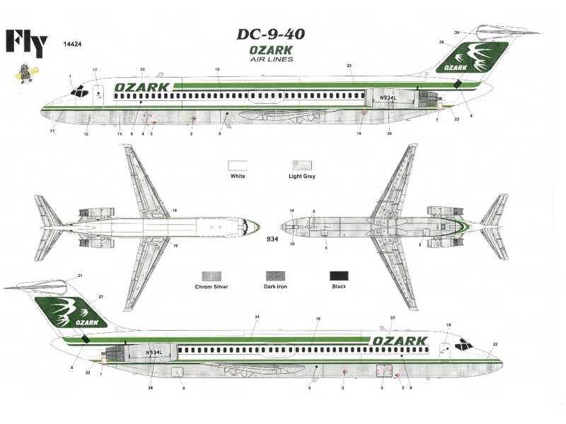 McDonnell Douglas DC 9-40 OZARK - zdjęcie 1 McDonnell Douglas DC 9-40 OZARK - zdjęcie 1