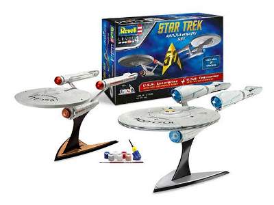 STAR TREK U.S.S. Enterprise - 2 modele - zestaw podarunkowy - zdjęcie 1