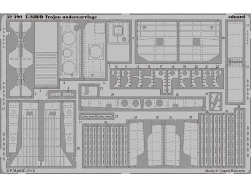 T-28B/ D Trojan undercarriage 1/32 - Kitty Hawk - zdjęcie 1