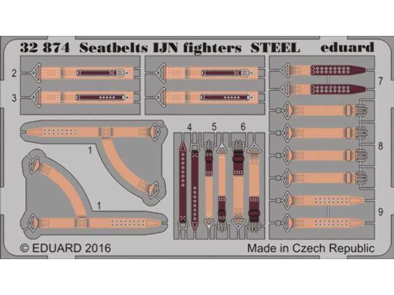 Seatbelts IJN fighters STEEL 1/32 - zdjęcie 1 Seatbelts IJN fighters STEEL 1/32 - zdjęcie 1