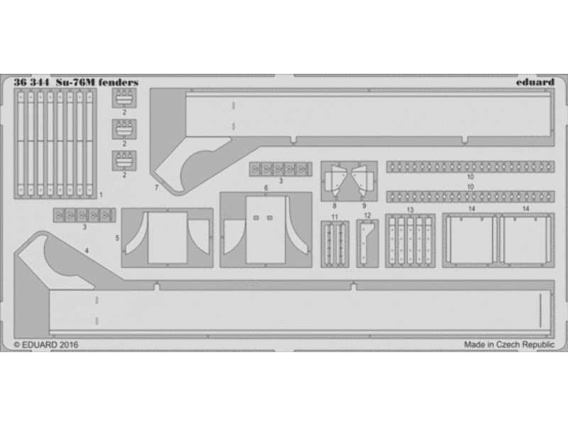 Su-76M fenders 1/35 - Tamiya - zdjęcie 1 Su-76M fenders 1/35 - Tamiya - zdjęcie 1
