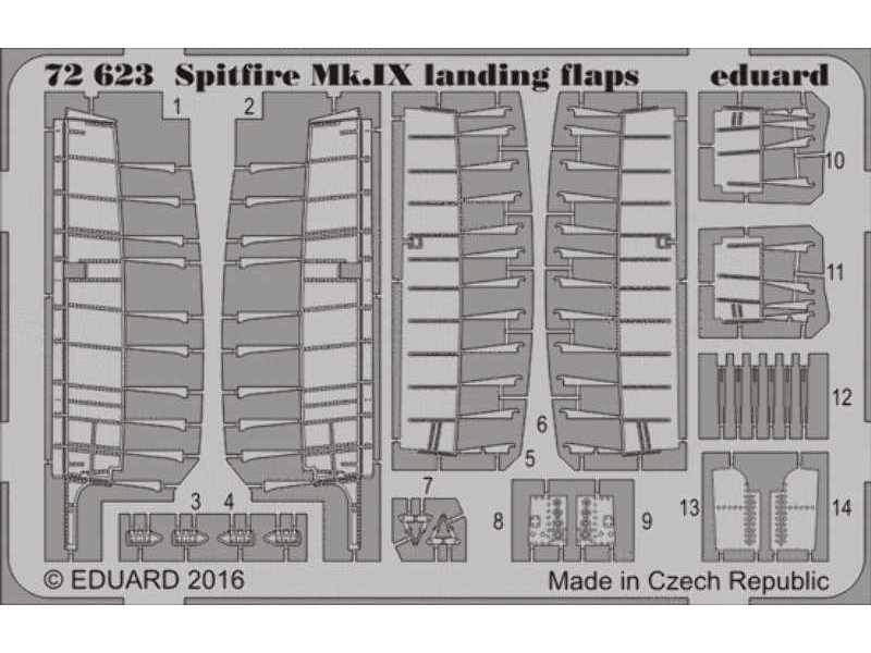 Spitfire Mk. IX landing flaps 1/72 - Eduard - zdjęcie 1 Spitfire Mk. IX landing flaps 1/72 - Eduard - zdjęcie 1