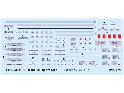 Bf 109G stencils 1/48 - Eduard - zdjęcie 1