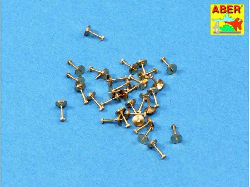 Toczone mosiężne imitacje śrub - 1,19mm x 30szt. - zdjęcie 1 Toczone mosiężne imitacje śrub - 1,19mm x 30szt. - zdjęcie 1