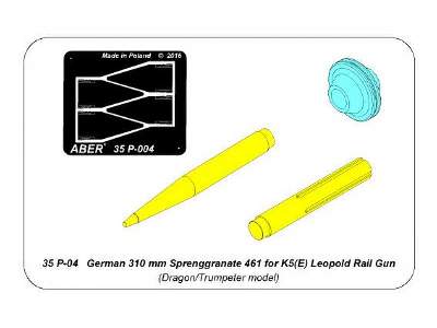 Niemiecki granat wybuchowy 310 mm do działa kol. K5(E) Leopold - zdjęcie 8