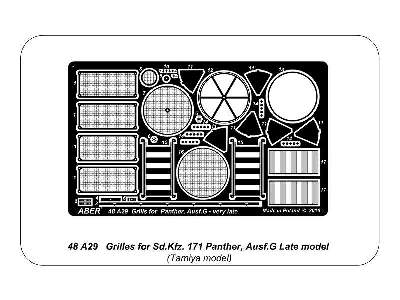 Siatki do niemieckiego czołgu Panther G (późna) - zdjęcie 8