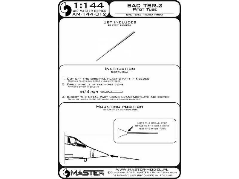 BAC TSR.2 - Rurka Pitota - zdjęcie 1