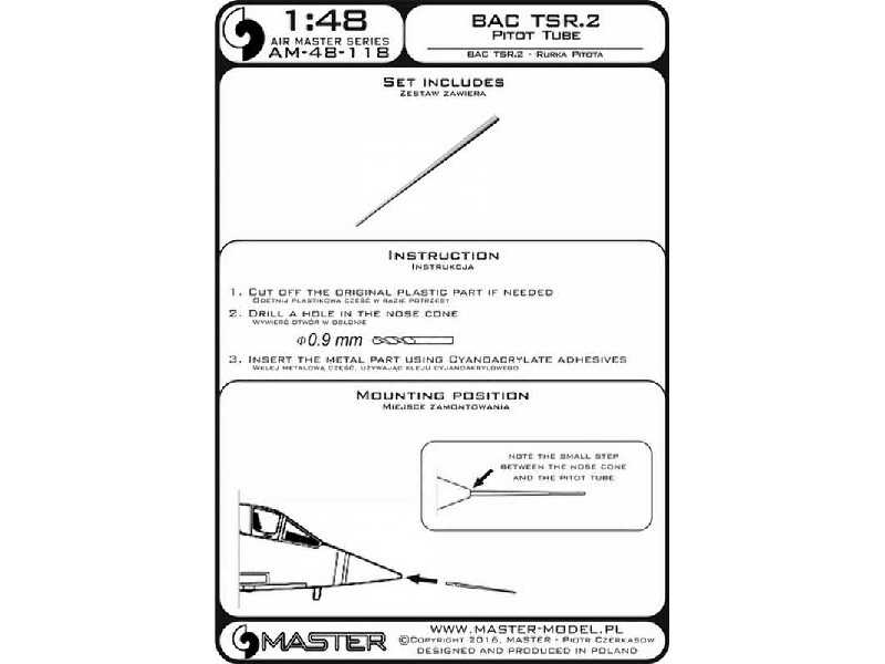 BAC TSR.2 - Rurka Pitota - zdjęcie 1