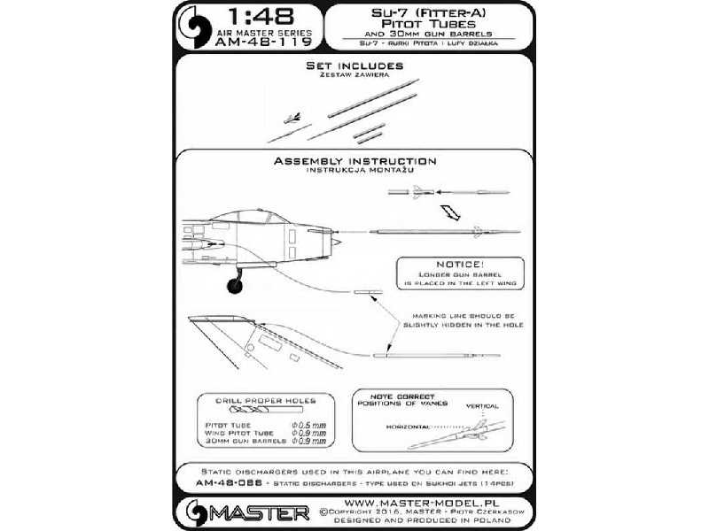 Su-7 (Fitter-A) - Rurki Pitota i lufy działka 30mm - zdjęcie 1