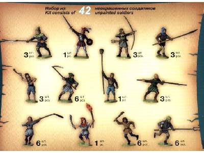 Figurki - Średniowieczna armia chłopska  (XIII - XV w. n.e.) - zdjęcie 2
