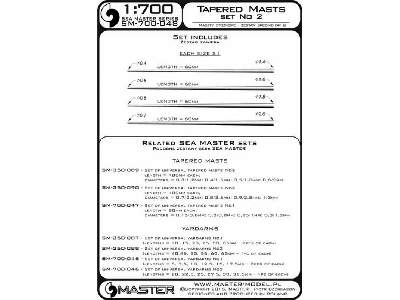 Zestaw uniwersalnych masztów stożkowych Nr 2 (długość = 60mm, śr - zdjęcie 1